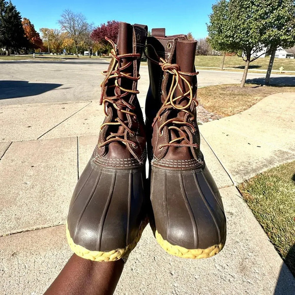 L.L. Bean 10” Leather Hunting Boots Women’s Size 10 - Picture 8 of 13